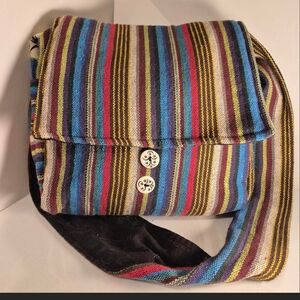 Colorful Striped Hobo Bag
